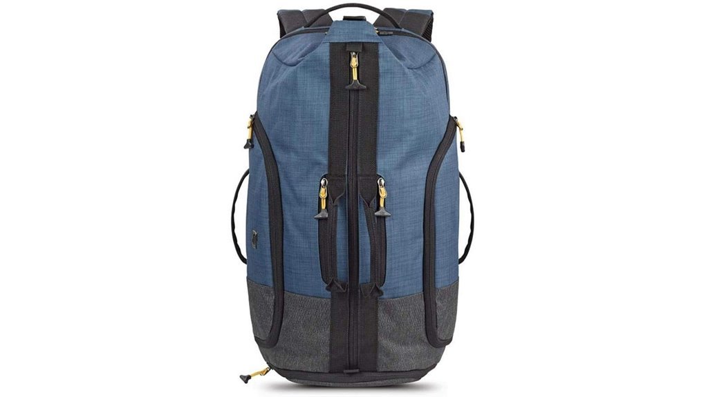 blue grey weekender backpack duffel