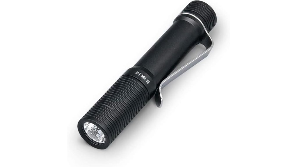 compact black led flashlight