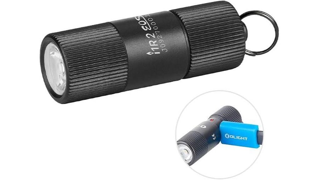 compact rechargeable keychain flashlight