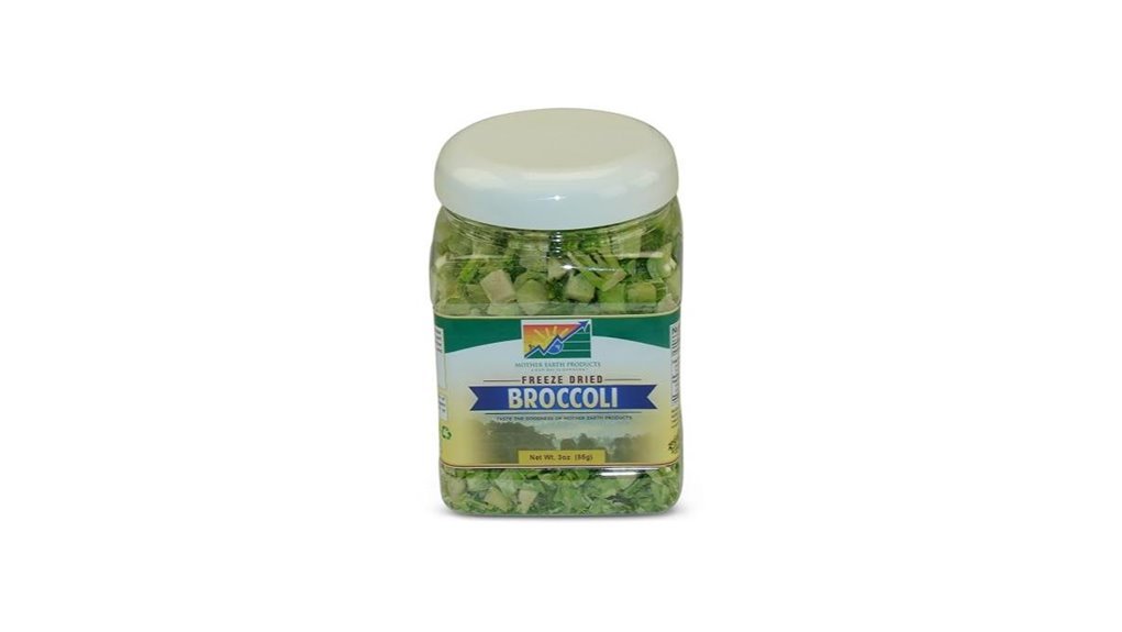 freeze dried broccoli product