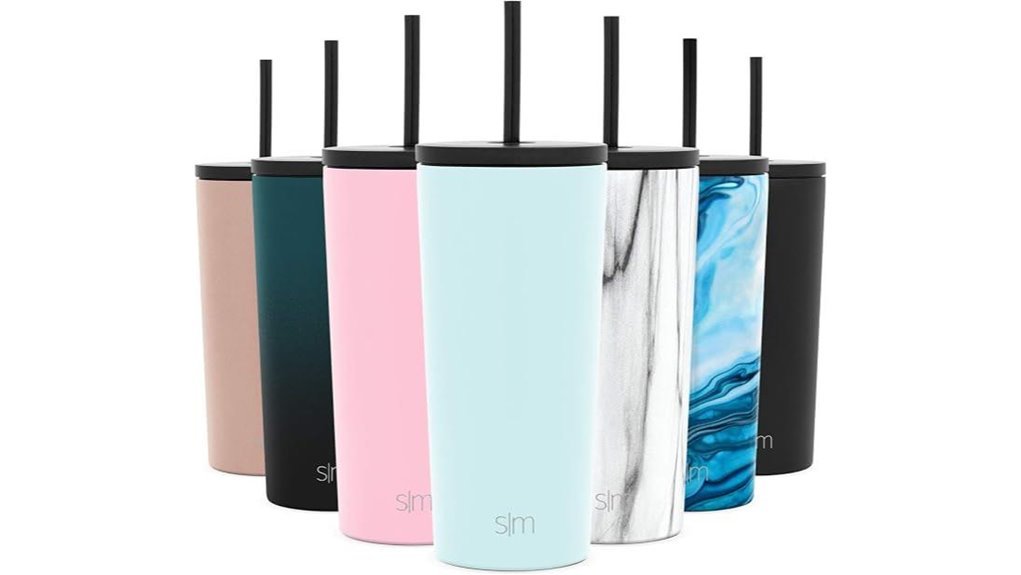 insulated tumbler with straw