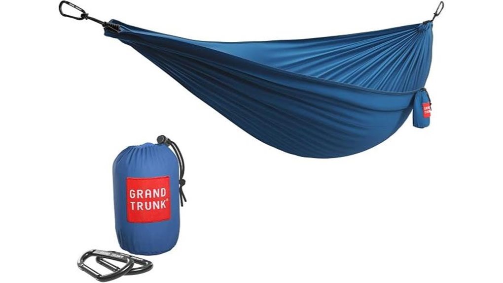 lightweight blue camping hammock