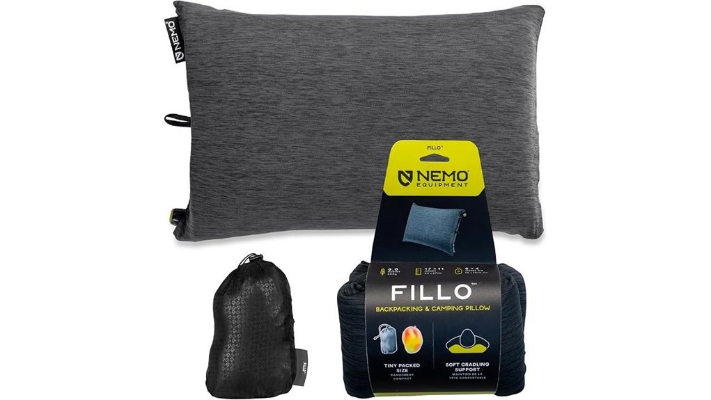 nemo camping pillow black birch