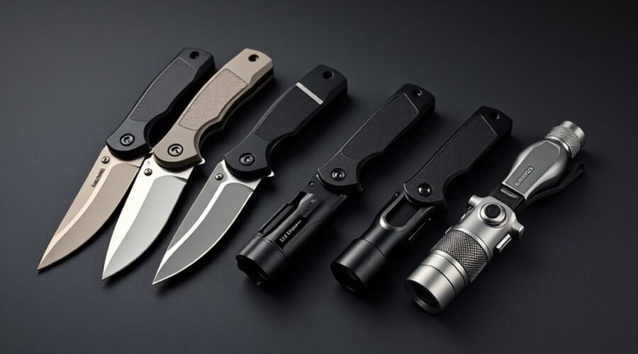 top edc knife flashlight pairings